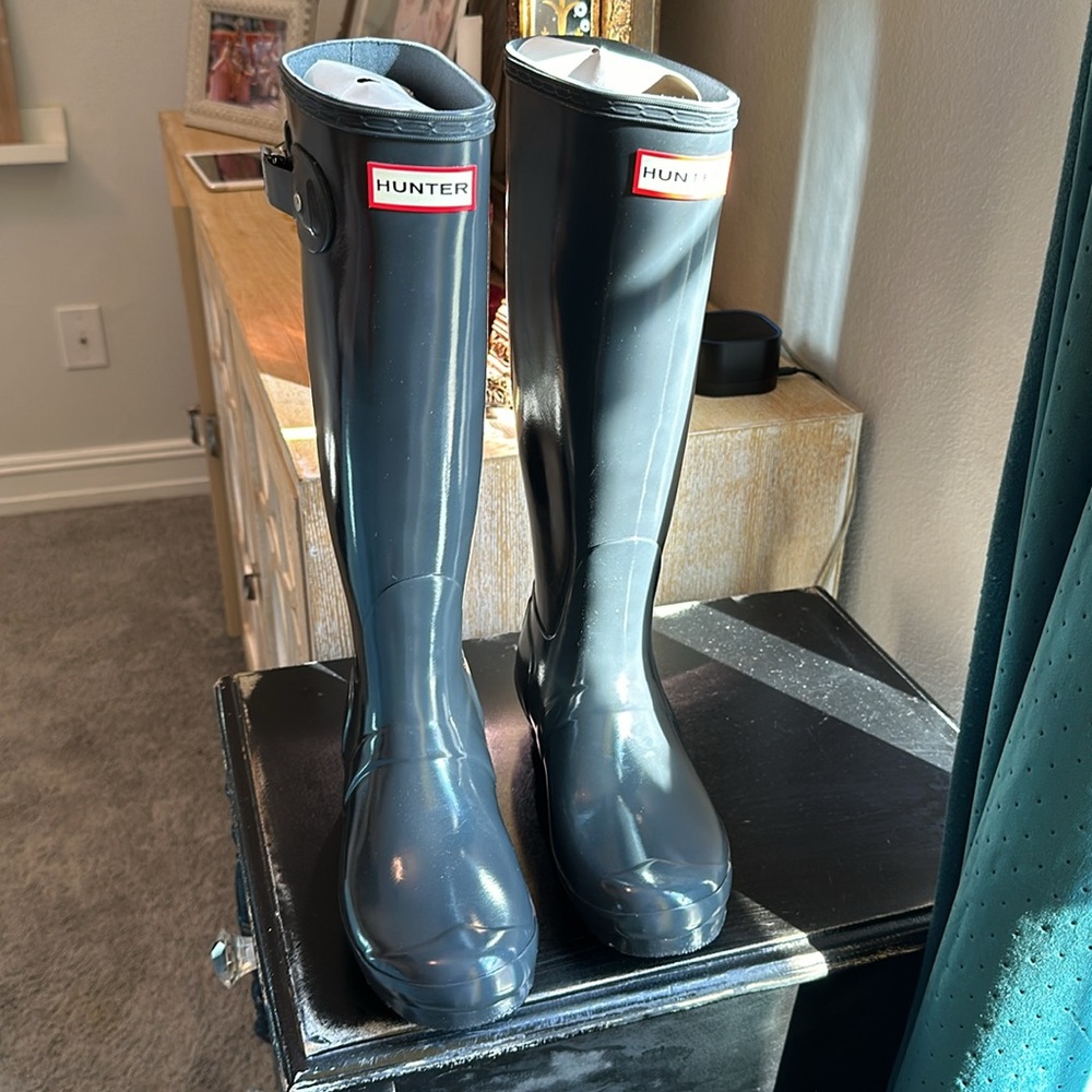 NWT Hunter Boots | dark slate (deep navy/gray) | Original  Packaging